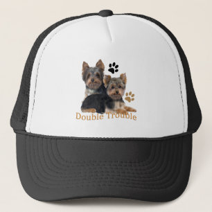 Yorkshire Terrier Double Trouble Apparel Trucker Hat