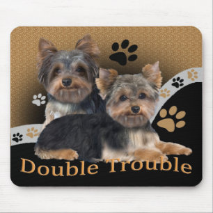 Yorkshire Terrier Double Trouble Gifts Mouse Pad