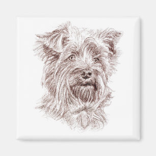 Yorkshire Terrier Drawing Magnet