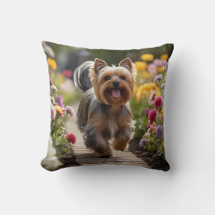 Yorkshire Terrier Elegant Throw Pillow