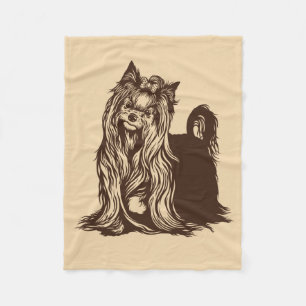 yorkshire terrier fleece blanket