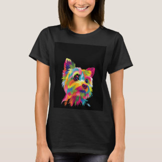 Yorkshire Terrier Funny Yorkie Pop Art Popart Dog  T-Shirt