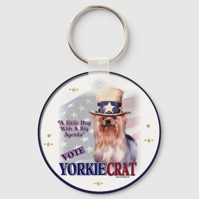 Yorkshire Terrier Gifts Key Ring (Front)