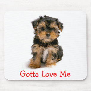 Yorkshire Terrier Gotta Love Me Puppy Dog Mousepad