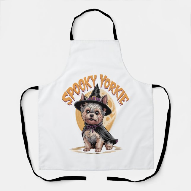 Yorkshire Terrier Halloween Apron (Front)