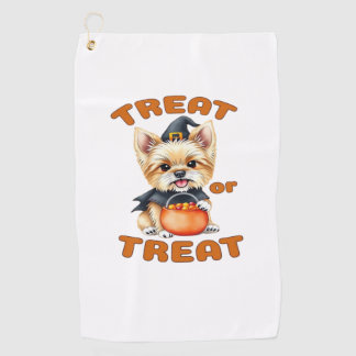 Yorkshire Terrier Halloween Dog Costume �Treat or  Golf Towel