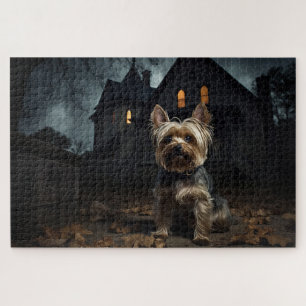 Yorkshire Terrier Halloween Scary  Jigsaw Puzzle