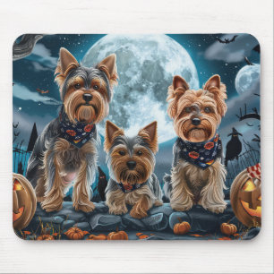 Yorkshire Terrier Halloween Spooky Mouse Pad