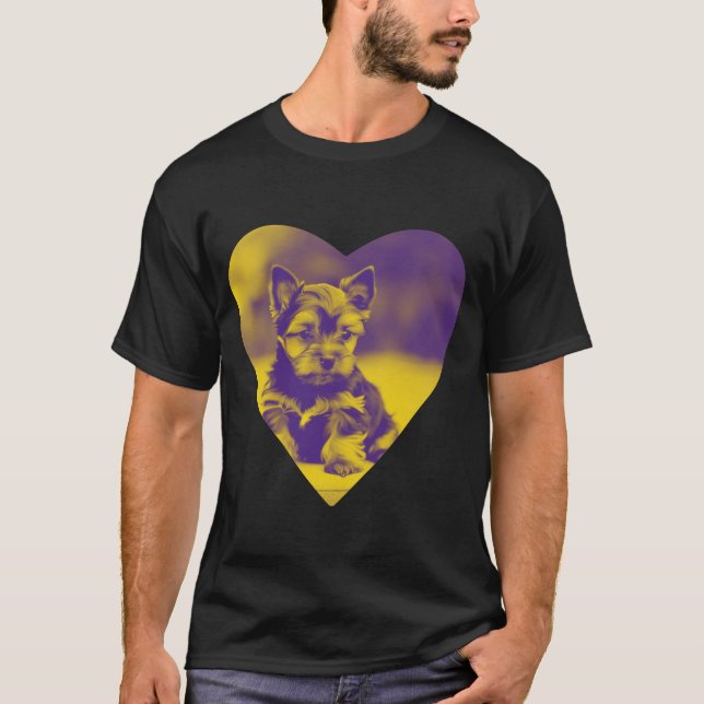 Yorkshire Terrier Heart T-Shirt (Front)