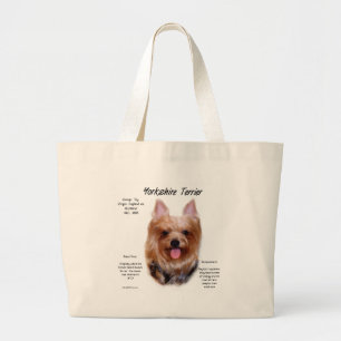 Yorkshire Terrier History Design Large Tote Bag