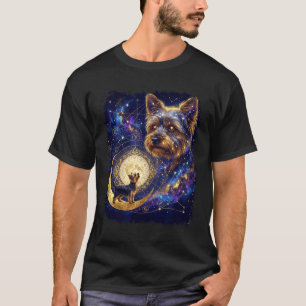 Yorkshire terrier howling to the moon meme 90s T-Shirt