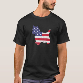 Yorkshire Terrier I 4th Of July American Flag T-Shirt