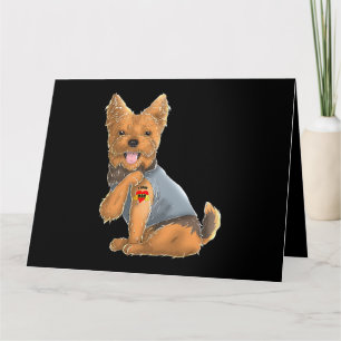 Yorkshire Terrier I Love Mum Tattoo Dog Shirt York Card