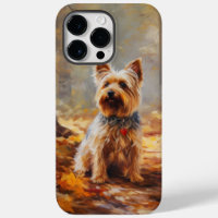 Yorkshire Terrier in Autumn Leaves Fall Inspire