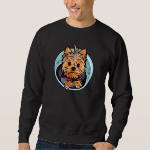 Yorkshire Terrier in Space Yorkie Dog Sweatshirt