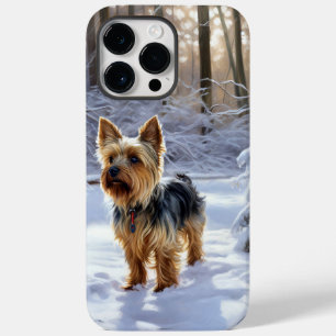 Yorkshire Terrier Let It Snow Christmas Case-Mate iPhone 14 Pro Max Case