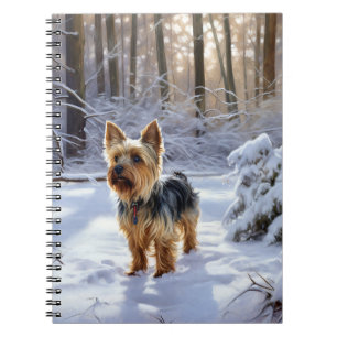Yorkshire Terrier Let It Snow Christmas Notebook