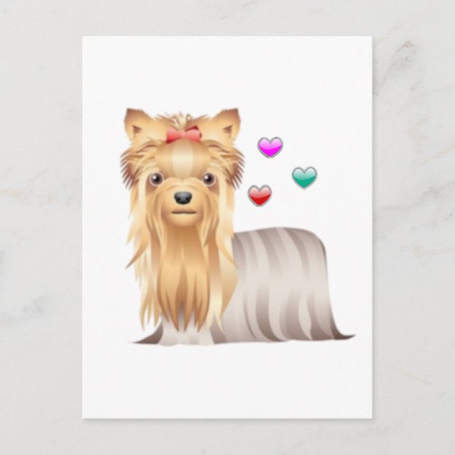 Yorkshire Terrier Love Postcard (Front)