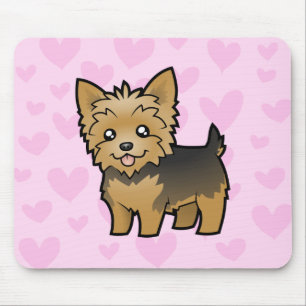 Yorkshire Terrier Love (short hair no bow) Mouse Pad
