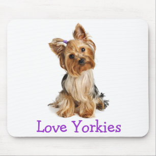Yorkshire Terrier Love Yorkies Puppy Dog Mousepad