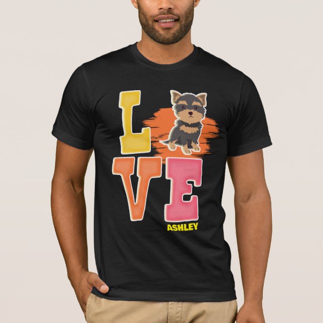 Yorkshire Terrier lovers cute colour T-Shirt (Front)