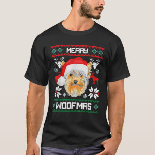 Yorkshire Terrier Merry Woofmas Gift For Christmas T-Shirt