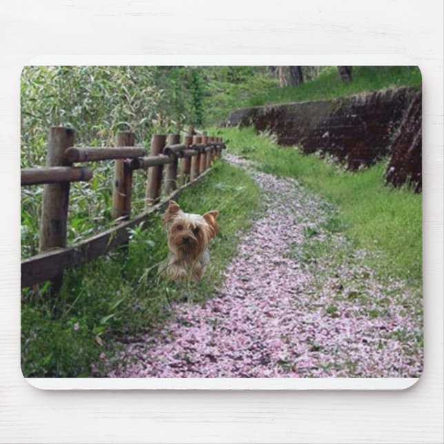 Yorkshire Terrier Mousepad Garden (Front)
