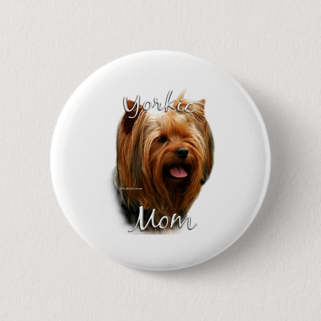 Yorkshire Terrier Mum 2 6 Cm Round Badge (Front)