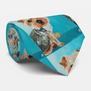 Yorkshire Terrier Painting by Alfred Fox Tie