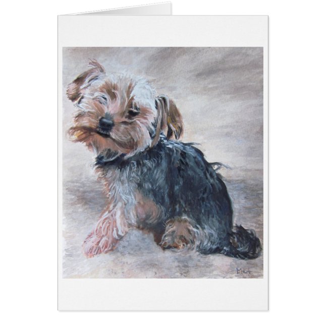 Yorkshire Terrier, Painting, Card (Front)