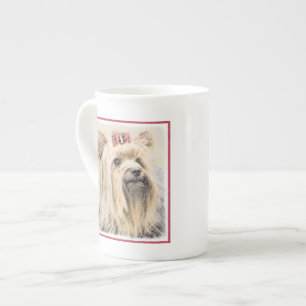 Yorkshire Terrier Painting - Cute Original Dog Art Bone China Mug