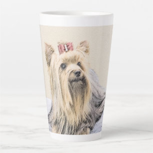 Yorkshire Terrier Painting - Cute Original Dog Art Latte Mug