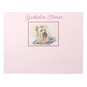 Yorkshire Terrier Painting - Cute Original Dog Art Notepad