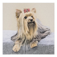 Yorkshire Terrier Painting - Cute Original Dog Art