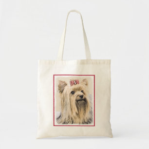 Yorkshire Terrier Painting - Cute Original Dog Art Tote Bag
