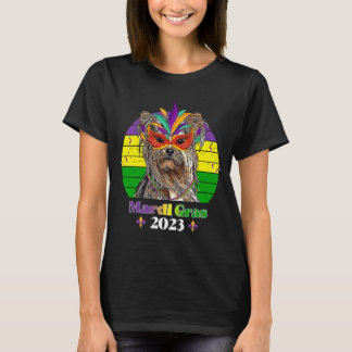 Yorkshire Terrier Party Dog Mardi Gras 2023 T-Shirt