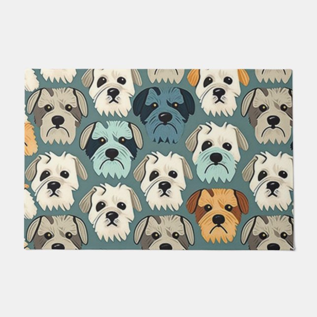 Yorkshire Terrier Pattern Doormat (Front)