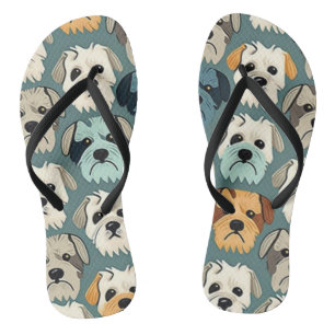 Yorkshire Terrier Pattern Thongs
