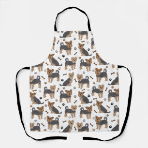 Yorkshire Terrier Paws and Bones Yorkie Dog Apron