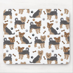Yorkshire Terrier Paws and Bones Yorkie Dog Mouse Pad