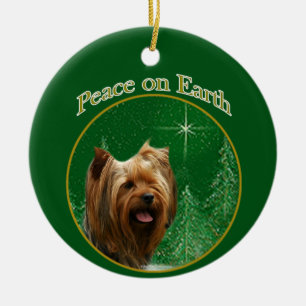 Yorkshire Terrier Peace Ceramic Ornament