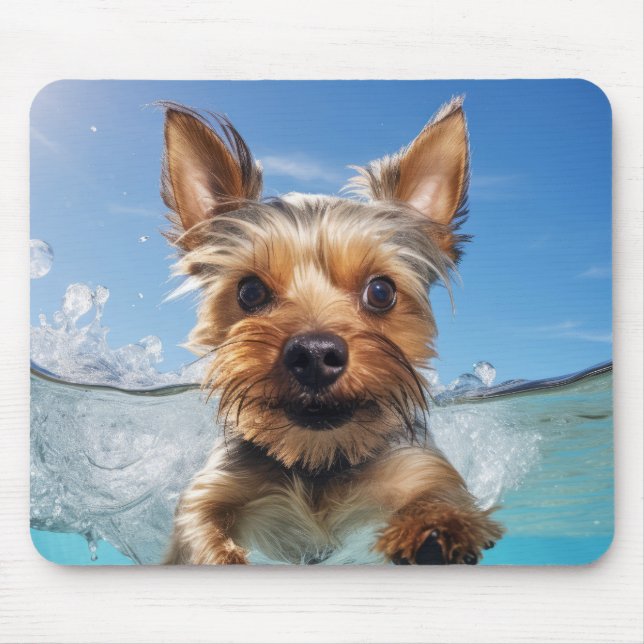 Yorkshire Terrier Pet Dog Animal Fun  Mouse Pad (Front)