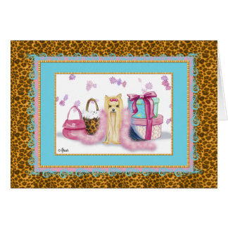 Yorkshire Terrier Pink Feather Boa