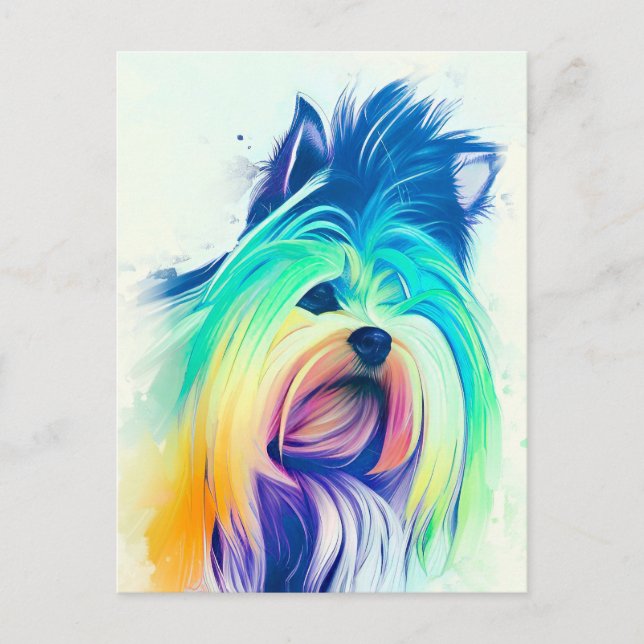 Yorkshire Terrier Portrait 001 Postcard (Front)