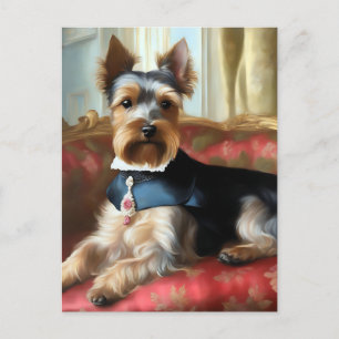 Yorkshire Terrier Portrait Elegant Postcard
