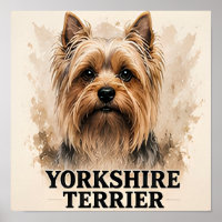 Yorkshire Terrier Premium Dog Portrait Artwork
