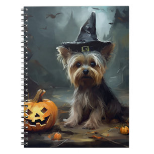 Yorkshire Terrier Pumpkins Halloween Scary Notebook