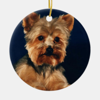 Yorkshire Terrier Puppy Ceramic Ornament