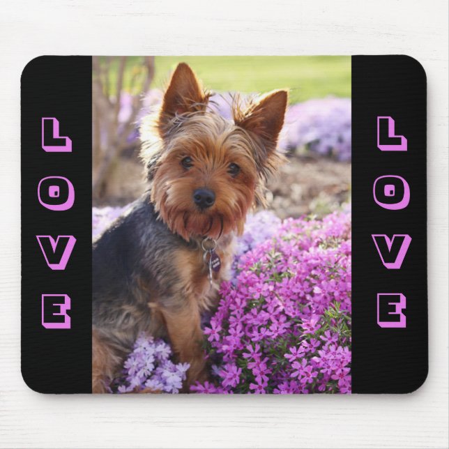 Yorkshire Terrier Puppy Dog Love  Mousepad (Front)