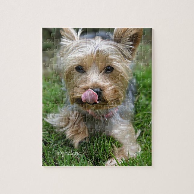 Yorkshire Terrier Puppy - "jjhelene design" Jigsaw Puzzle (Vertical)